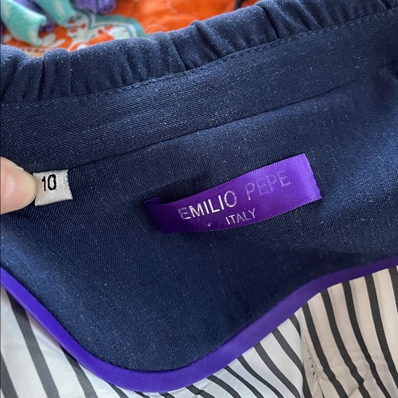 Emilio Pepe Navy Women's Blazer Size 10 - Picture 11 of 12
